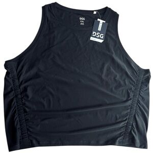 DSG Women’s Movement Tank Top, no string‎ cinch sides, Black, Size XXL, NWT